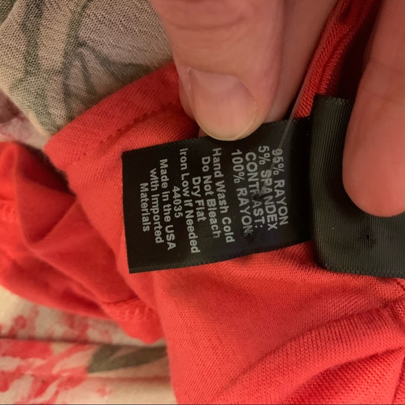 AGNES & DORA Coral and Floral Long Tunic Short Sleeve Spring Summer NEW - Picture 13 of 14